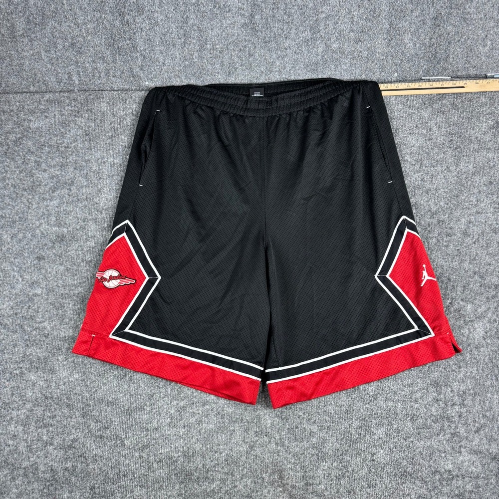 Jordan Shorts Mens Size XXL Black Red Mesh Athletic Basketball 20th Anniversary